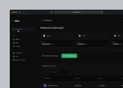 Mint dashboard