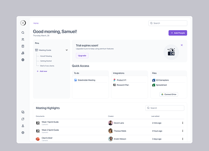 Productivity Dashboard