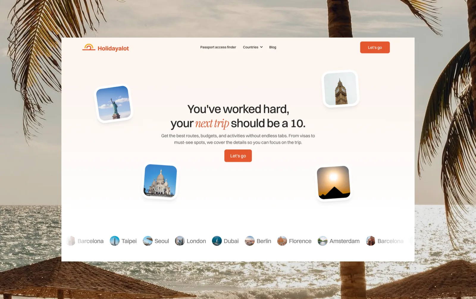 Holidayalot Landing Page Experience