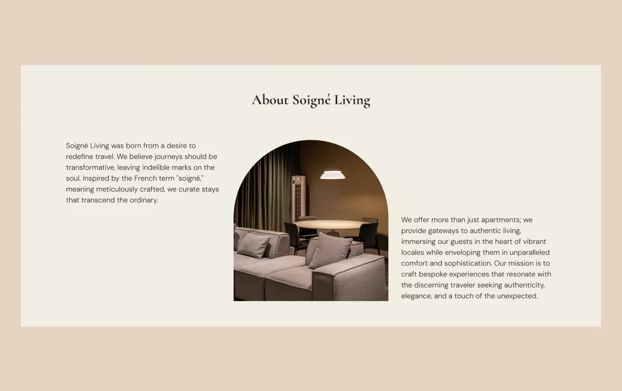 Soigné Living detail view